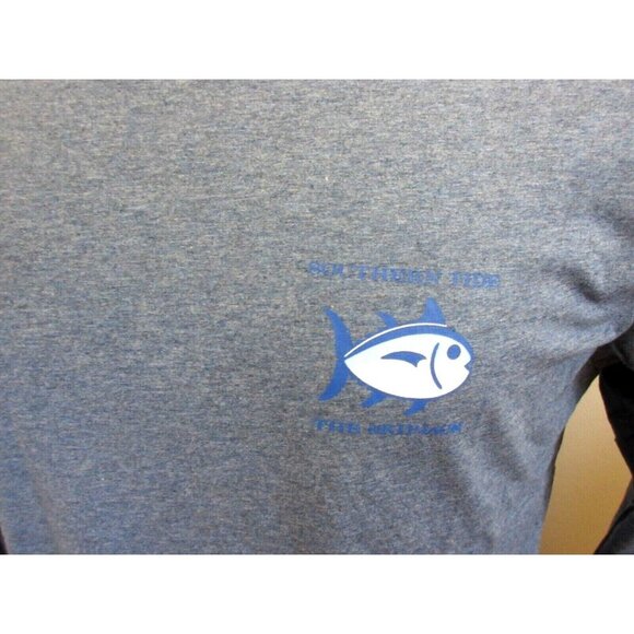 Southern Tide Men's Long Sleeve Skipjack Fishing Seven Seas Blue T shirt NWT - Picture 5 of 7